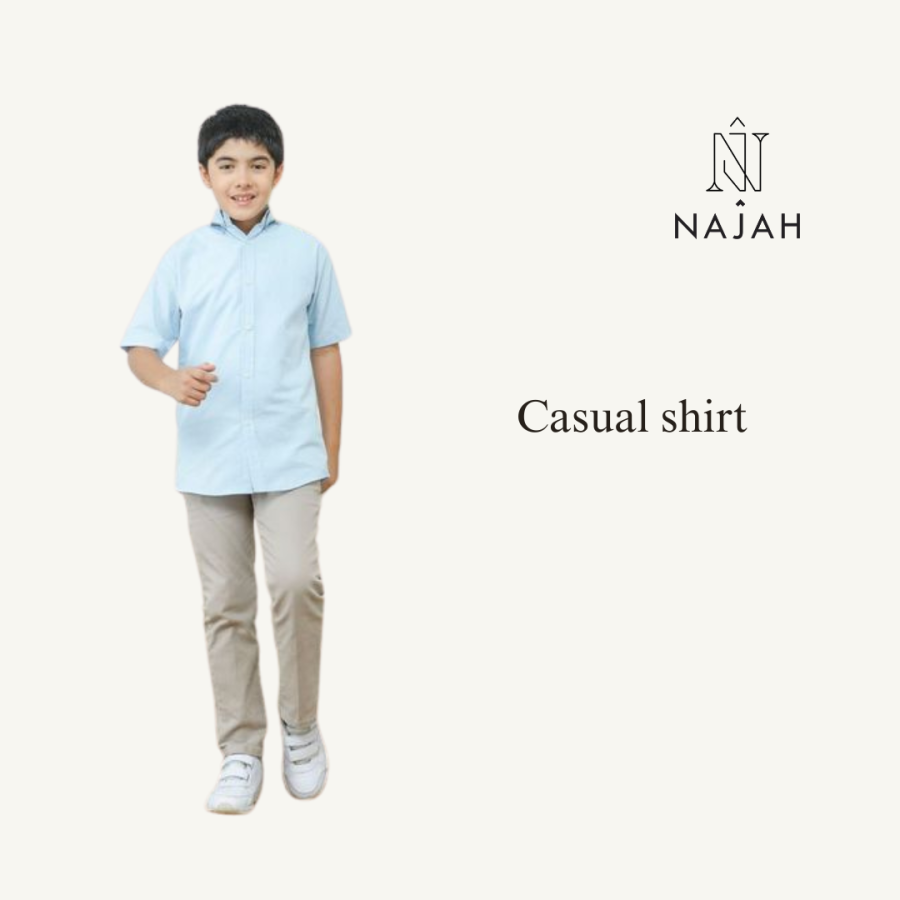 Najah Casual Kids Shirt - Sky Blue